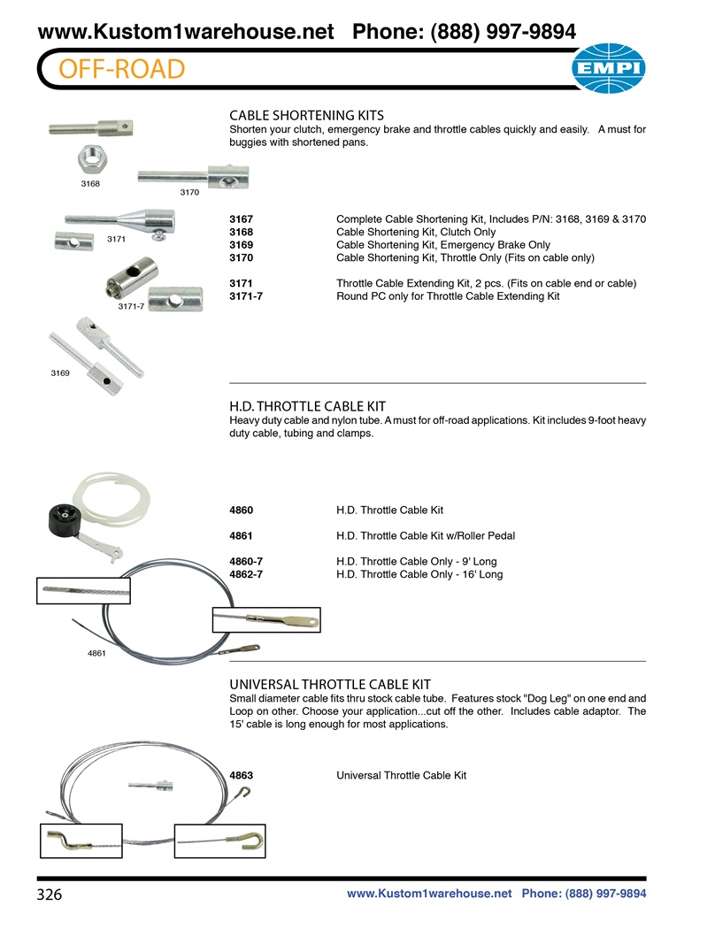 Emergency, throttle, clutch, heater, accelerator cable shorting and