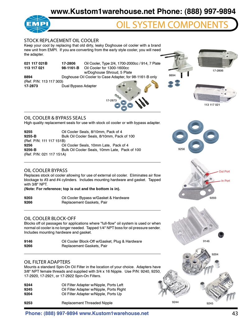 Stock late model doghouse oil coolers, bypass adapters and stands