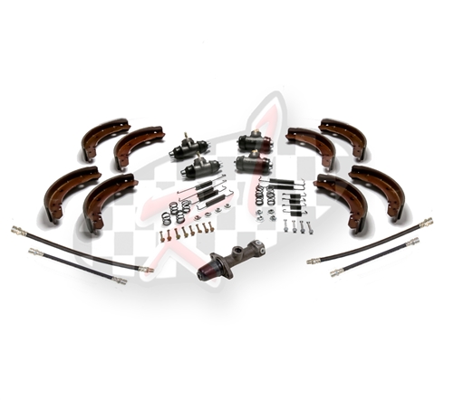 New Brake kit for 1965-1966 VW Volkswagen Bug and Karmann Ghia master,  wheel cylinders, hoses, shoes, spring hardware